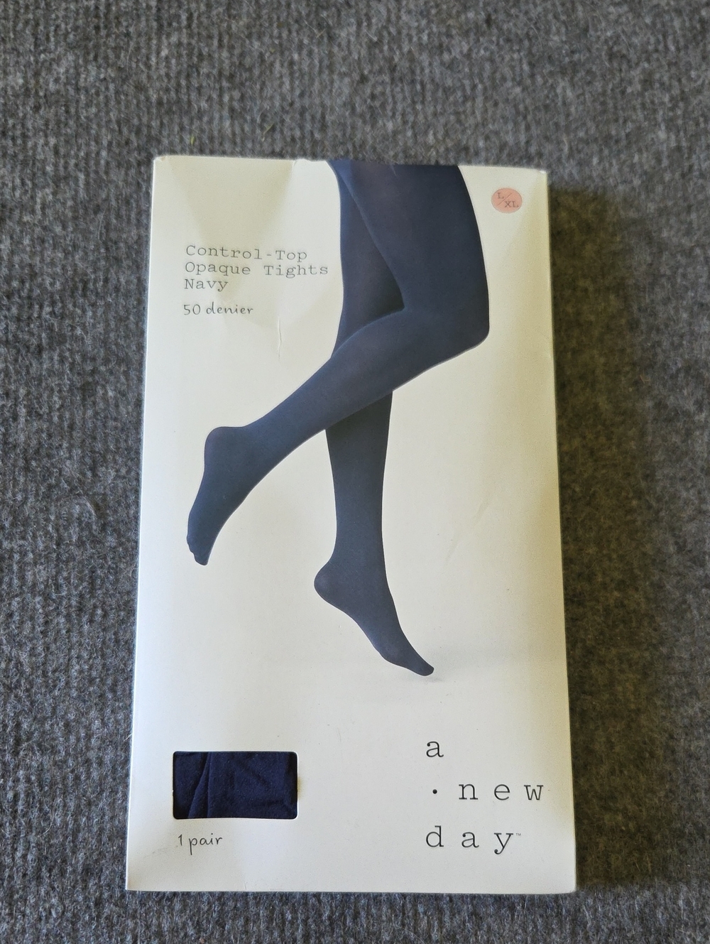 a new day Navy Control-Top Opaque Tights - 50 Denier. L/XL